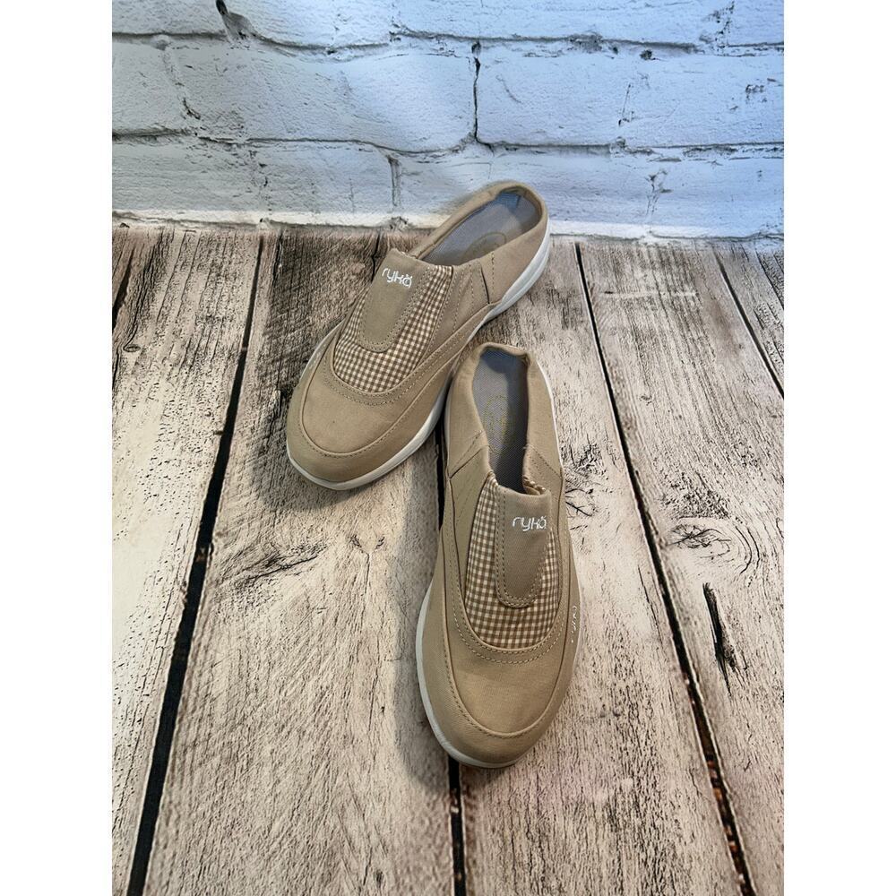 RYKA Women’s Largo Gingham Canvas Slip-On Clog Sneakers / Size: 6.5